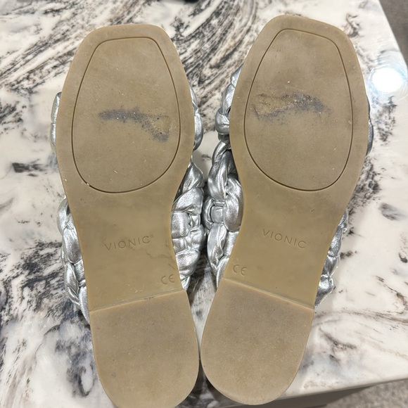 Vionic Kalina Slide Sandals- Metallic silver - Picture 3 of 3
